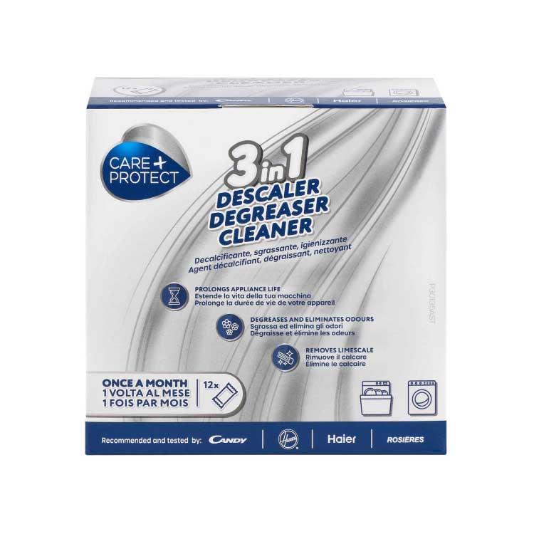 Care + Protect 3 in 1 Washing Machine and Dishwasher Descaler Degreaser and Cleaner