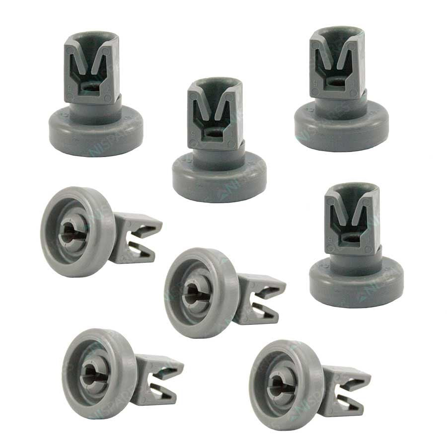 8 Zanussi Genuine Dishwasher Upper Basket Wheels