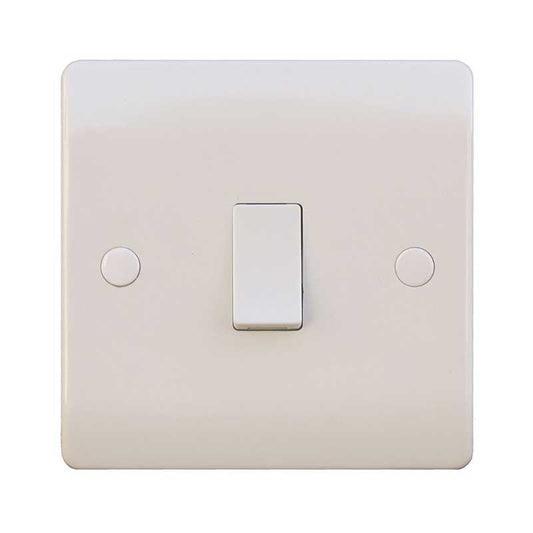 1 Gang Double Pole White Wall Switch 20A