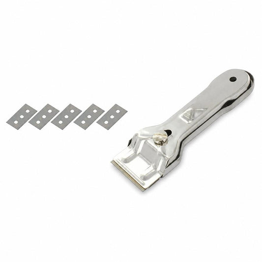 Universal Ceramic, Halogen & Induction Hob Scraper Tool & 5 Blades