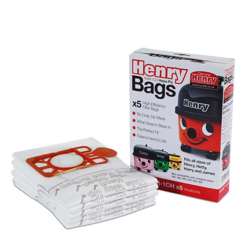 Genuine Numatic Henry Bags 5 Pack