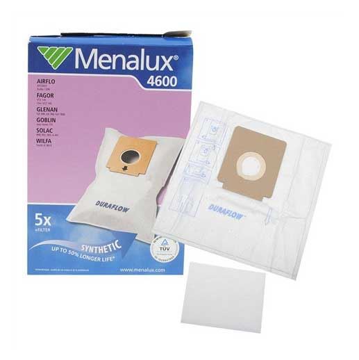 Menalux Duraflow 4600 Synthetic Dust Bags 5 Pack & Filter