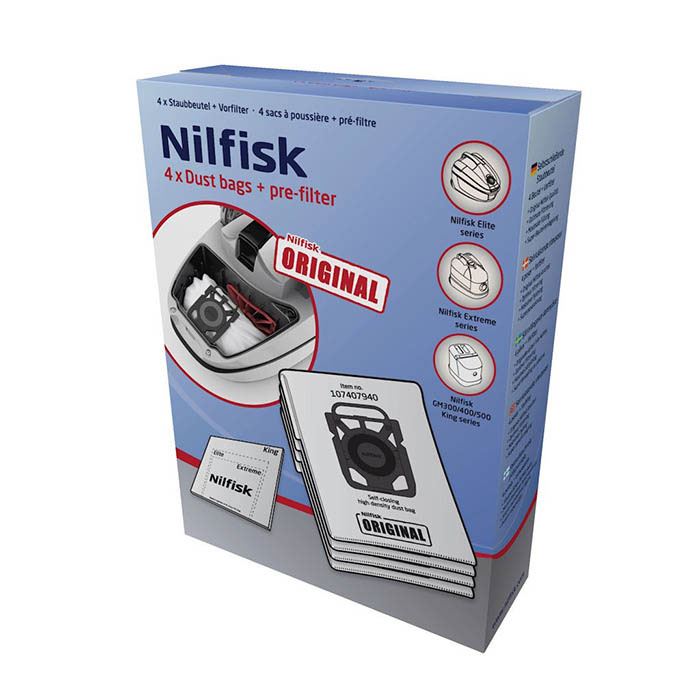 Nilfisk Extreme & Elite Vacuum Cleaner Bags 4 Pack