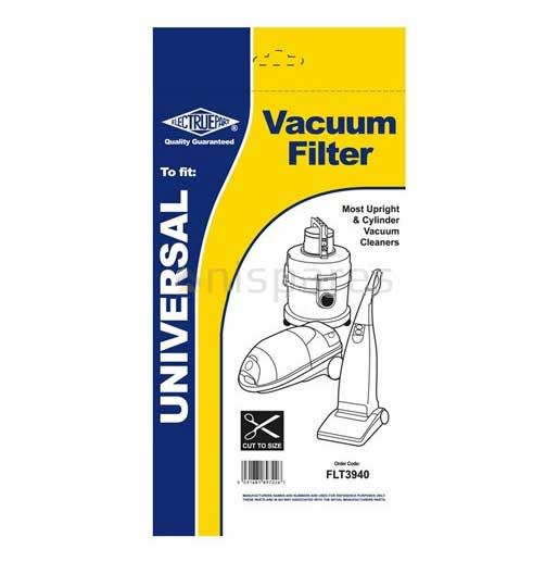 Universal Filter For Cylinder And Upright Vacuum Cleaners